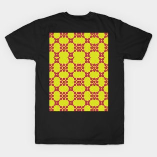 Viva magenta Geometric Pattern T-Shirt